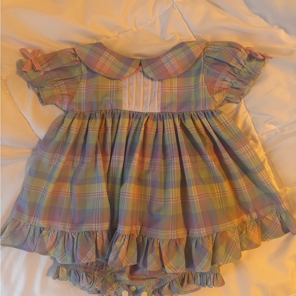 Plaid Baby Dress with Ruffle Details
